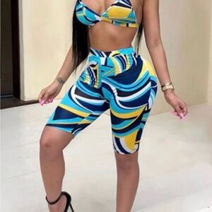 Abstract 3Piece Swimsuit